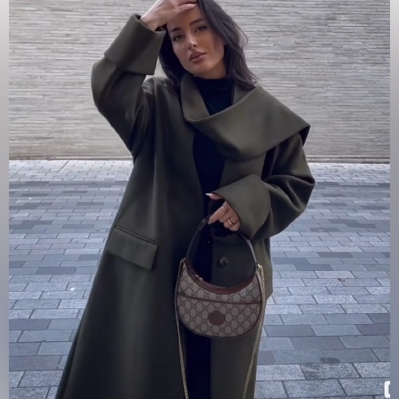 Zara Wool Scarf Coat - Picture 1 of 16